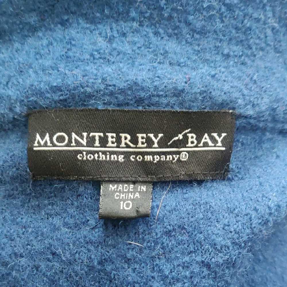 Monterey Bay 100% Wool Women's Blue Double-Breasted Jacket Sz 10
